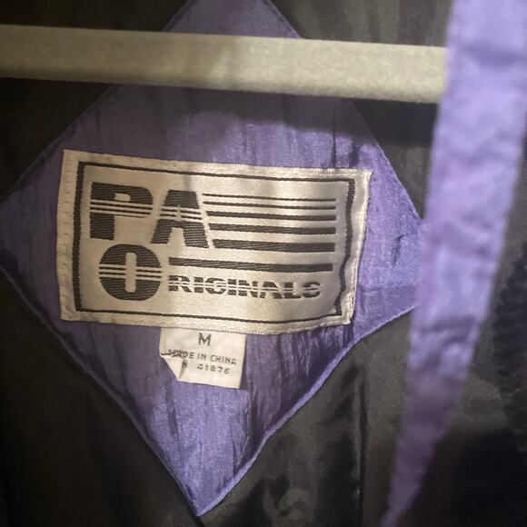 Vintage PA Originals 80s 90s Y2K retro nylon purple ski jacket parka coat size M - Picture 2 of 10